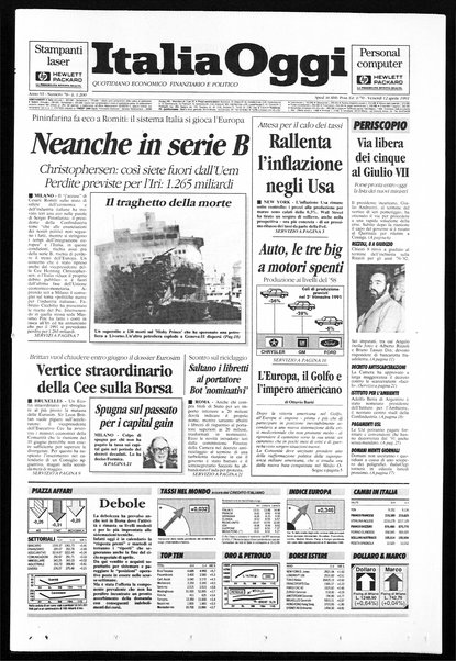 Italia oggi : quotidiano di economia finanza e politica